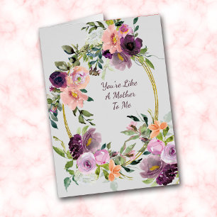 Tarjeta del día de la madre con marco ovalado rosa