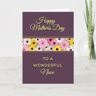 Tarjeta del Día de la Madre con Margaritas