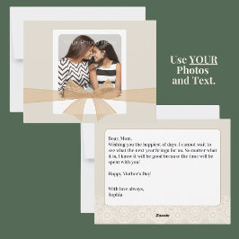 Tarjeta del día de la madre con mensaje del Person