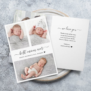 Tarjeta del Día de la Madre con Múltiples Fotos Mo