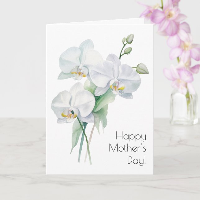 Tarjeta del Día de la Madre con orquídeas (Orquídea)