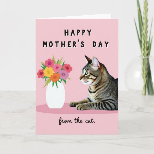 Tarjeta del Día de la Madre con Patrón de Rosa (Anverso)