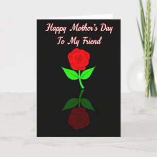 Tarjeta del Día de la Madre con Pétalos en Capas