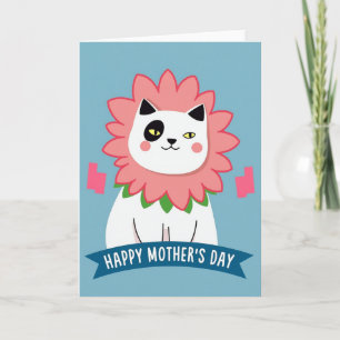 Tarjeta del Día de la Madre con Pétalos Florales