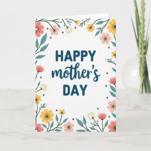 Tarjeta del Día de la Madre con punto de oliva