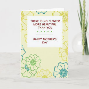 Tarjeta del Día de la Madre con Puntos Verdes