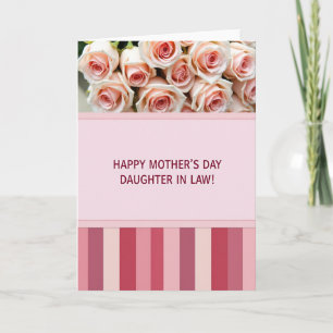 Tarjeta del Día de la Madre con rayas