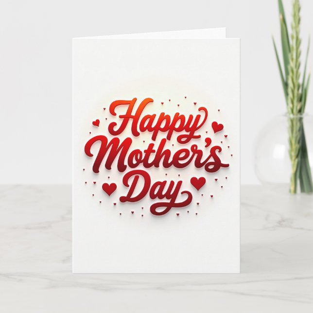 Tarjeta del Día de la Madre con relieve (Anverso)