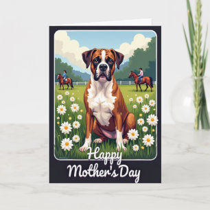 Tarjeta del Día de la Madre con retrato de perro f