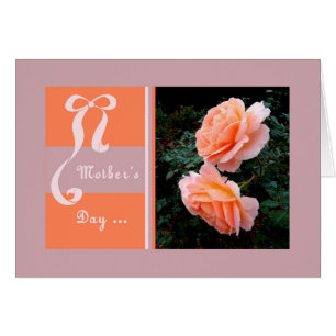 Tarjeta del Día de la Madre con Rosas de Enseñanza