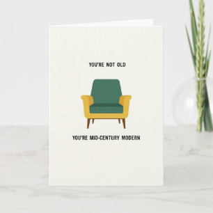 Tarjeta del Día de la Madre con sillón verde azula
