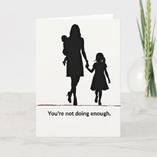 Tarjeta del Día de la Madre con Silueta