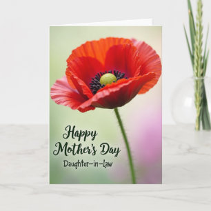 Tarjeta del Día de la Madre con Tallo de Terciopel