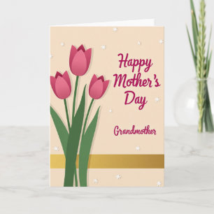 Tarjeta del Día de la Madre con tallo verde