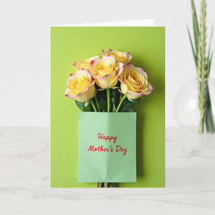 Tarjeta del Día de la Madre con tema verde