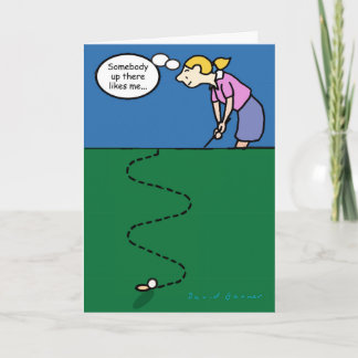 Tarjeta del día de la madre con temática de golf