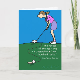 Tarjeta del día de la madre con temática de golf