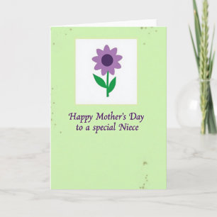 Tarjeta del Día de la Madre con Tono Verde
