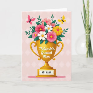 Tarjeta del Día de la Madre con Trofeo Dulce