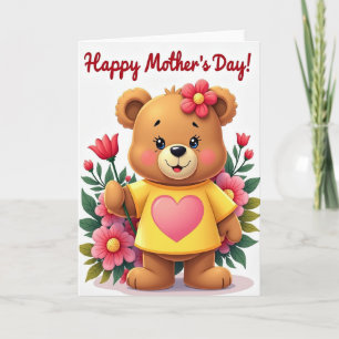 Tarjeta del Día de la Madre con Tulipanes Amorosos