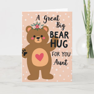 Tarjeta del Día de la Madre con un dulce abrazo de