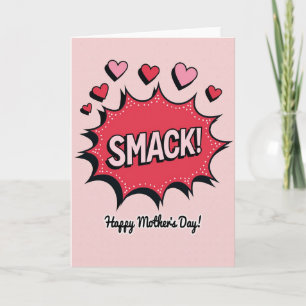 Tarjeta del Día de la Madre con un Golpe Feliz