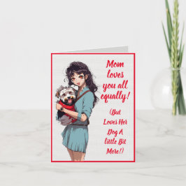 Tarjeta del Día de la Madre con Westie personaliza
