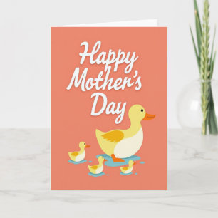 Tarjeta del Día de la Madre Coral Birds
