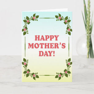 Tarjeta del Día de la Madre Coral Roses