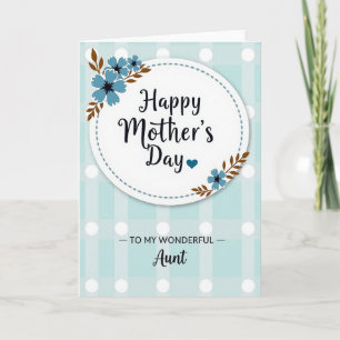 Tarjeta del Día de la Madre Corazón Azul