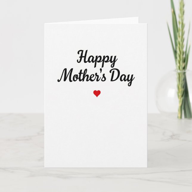 Tarjeta del Día de la Madre Corazón Dulce (Anverso)