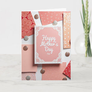 Tarjeta del Día de la Madre Corazón Encantador