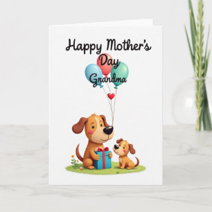 Tarjeta del Día de la Madre Corazón Festivo