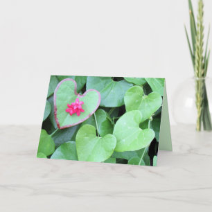 Tarjeta del Día de la Madre Corazón y Naturaleza (