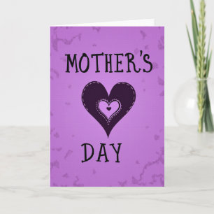 Tarjeta del Día de la Madre Corazones Anidados