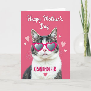 Tarjeta del Día de la Madre Corazones Sombreados