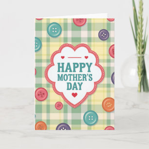 Tarjeta del Día de la Madre Corazones Turquesa