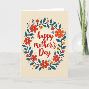 Tarjeta del Día de la Madre Corona de Puntos