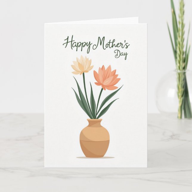 Tarjeta del Día de la Madre Cream Blossom (Anverso)