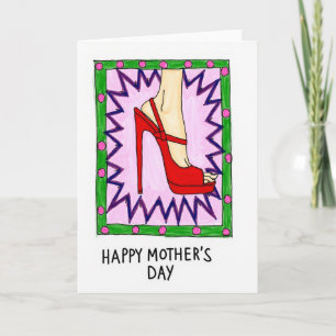Tarjeta del Día de la Madre Crimson Heel