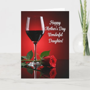 Tarjeta del Día de la Madre Crimson Rose Sweet