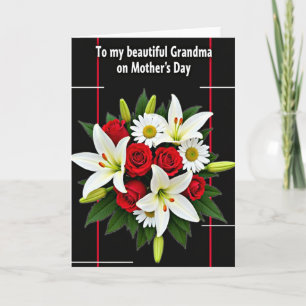 Tarjeta del Día de la Madre Crimson Roses