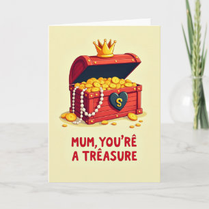Tarjeta del Día de la Madre Crimson Treasure
