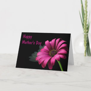 Tarjeta del día de la madre: crisantemo rosado osc