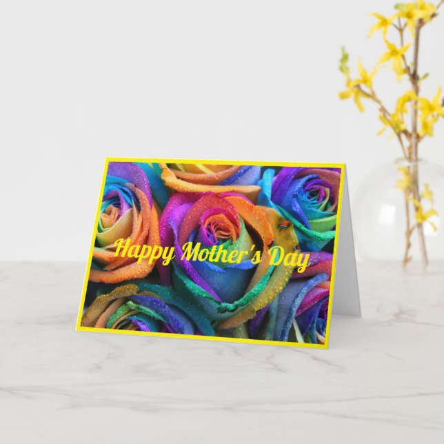 Tarjeta del Día de la Madre Cristiana (flor amarilla)