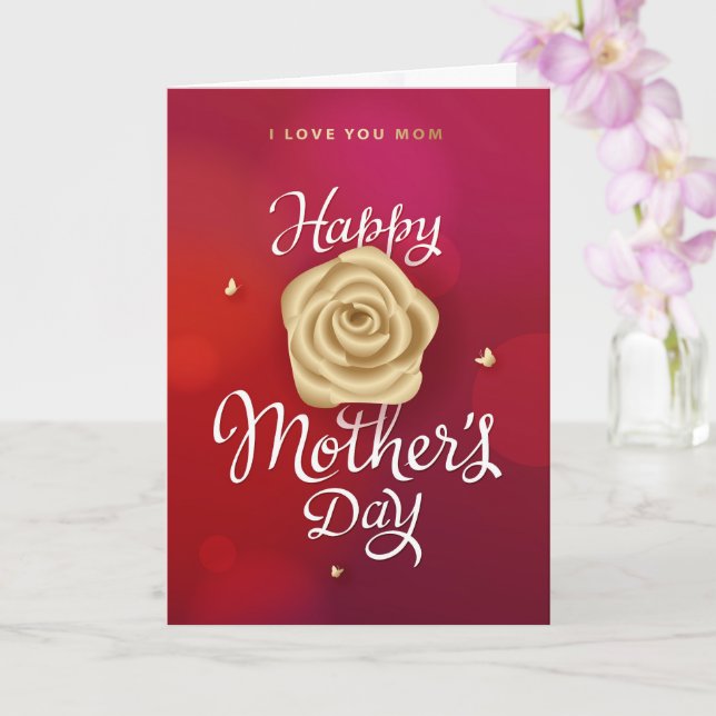 Tarjeta del Día de la Madre Cristiana (Orquídea)