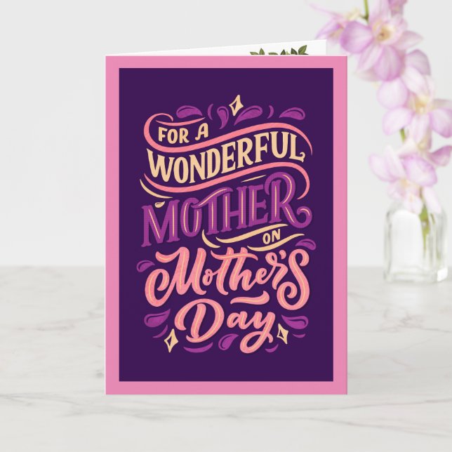Tarjeta del Día de la Madre Cristiana (Orquídea)