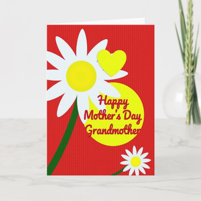 Tarjeta del Día de la Madre Daisy Bloom (Anverso)
