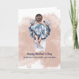 Tarjeta del Día de la Madre de Acuarela para Mamá 