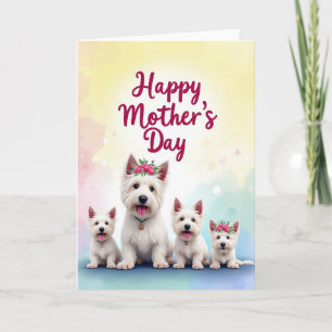 Tarjeta del Día de la Madre de Acuarela Pastel